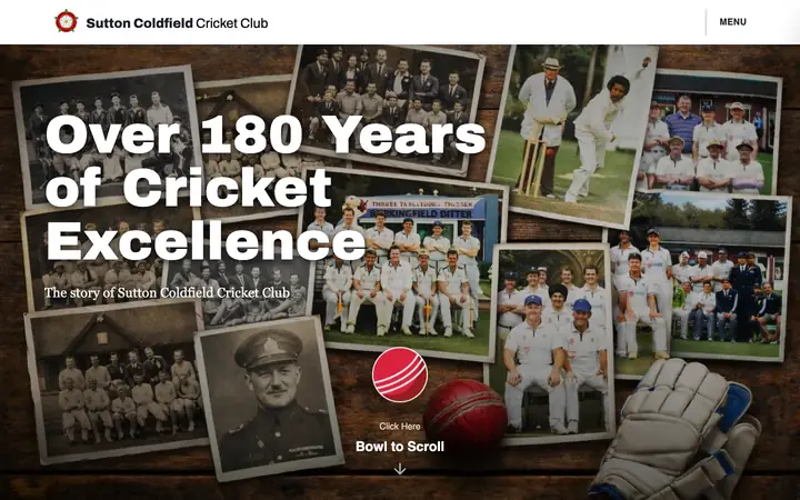 SCCC Heritage website on desktop